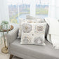 20" Light Gray And Ivory Medallion Throw Pillow Cover