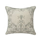 20" Sage And Ivory Damask Recycled Poly Linen Throw Pillow Cover