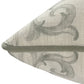 24" Ivory And Green Damask Recycled Poly Linen Throw Pillow Cover