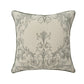 24" Sage And Ivory Damask Recycled Poly Linen Throw Pillow Cover