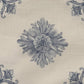 20" Blue And Ivory Floral Recycled Poly Linen Throw Pillow Cover