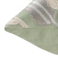 24" Green And Ivory Floral Cotton Throw Pillow Cover