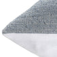 24" Blue And Ivory Striped Linen Blend Throw Pillow Cover