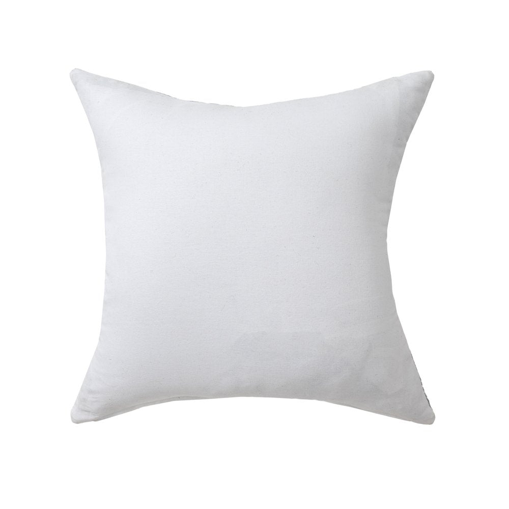 24" Blue And Ivory Striped Linen Blend Throw Pillow Cover