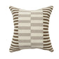 24" Brown And Gray Striped Wool Blend Throw Pillow Cover