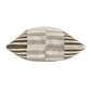 24" Brown Gray And Off White Striped Wool Blend Throw Pillow Cover