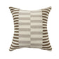 24" Brown And Gray Striped Wool Blend Throw Pillow Cover