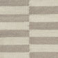 24" Brown Gray And Off White Striped Wool Blend Throw Pillow Cover