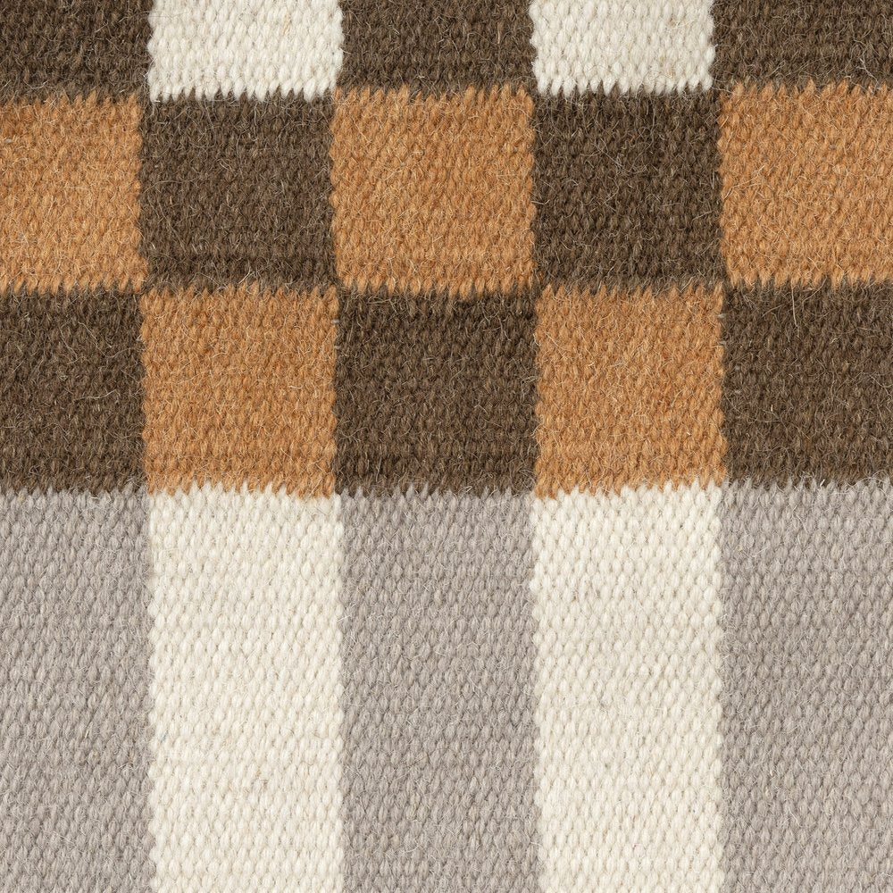 24" Gray And Beige Geometric Wool Blend Throw Pillow Cover