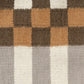 24" Brown Gray And Off White Geometric Wool Blend Throw Pillow Cover