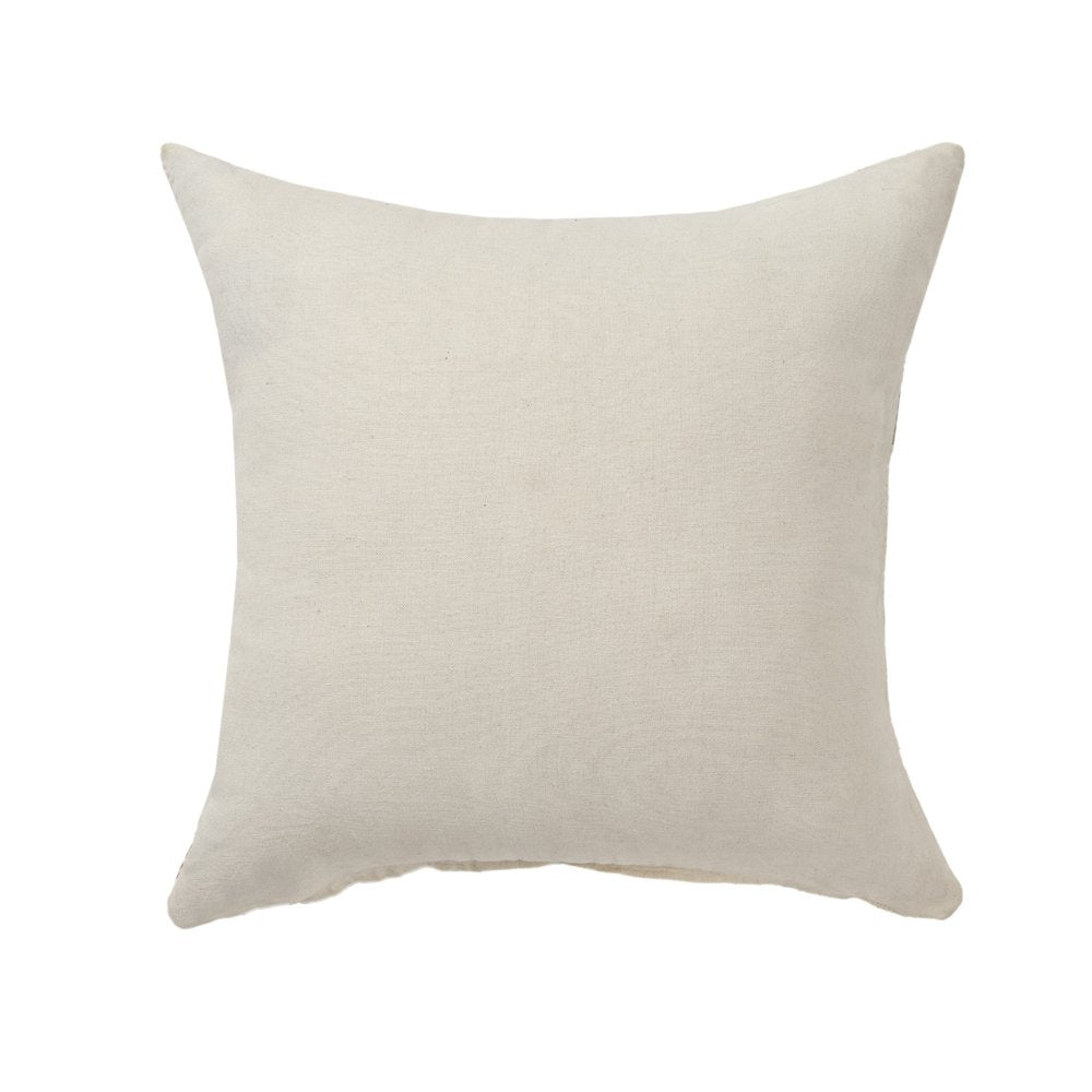 24" Brown And Gray Geometric Wool Blend Throw Pillow Cover