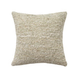 22" Ivory And Green Striped Wool Blend Throw Pillow Cover