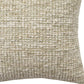22" Ivory And Green Striped Wool Blend Throw Pillow Cover