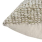 22" Ivory And Green Striped Wool Blend Throw Pillow Cover