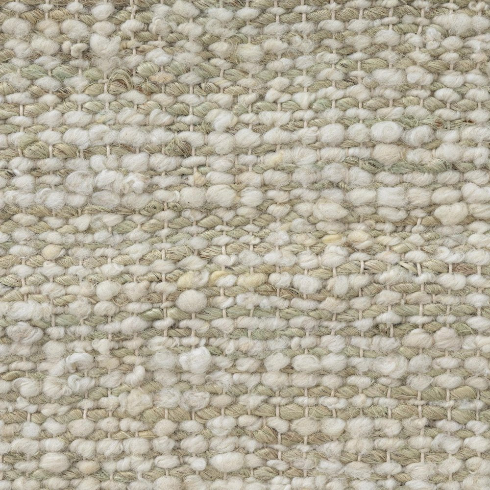 22" Ivory And Green Striped Wool Blend Throw Pillow Cover