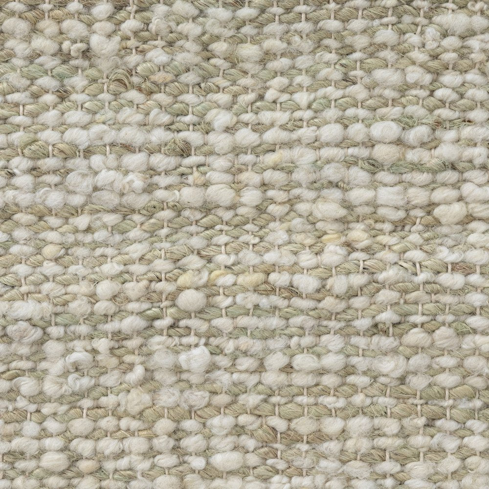 22" Ivory And Green Striped Wool Blend Throw Pillow Cover