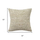 22" Ivory And Green Striped Wool Blend Throw Pillow Cover