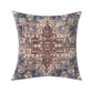 18" Navy Blue And Rust Medallion Throw Pillow Cover
