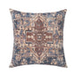 18" Navy Blue And Rust Medallion Throw Pillow Cover
