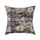 18" Navy Blue And Beige Floral Throw Pillow Cover