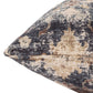 18" Beige And Blue Floral Throw Pillow Cover