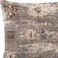 18" Taupe And Ivory Floral Throw Pillow Cover