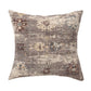 18" Beige And Taupe Floral Throw Pillow Cover