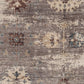 18" Beige And Taupe Floral Throw Pillow Cover