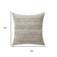 24" Beige Wool Throw Pillow Cover