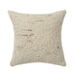 24" Ivory And Beige Wool Throw Pillow Cover
