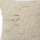 24" Ivory And Beige Wool Throw Pillow Cover
