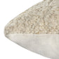 24" Ivory And Beige Wool Throw Pillow Cover