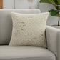 24" Ivory And Beige Wool Throw Pillow Cover