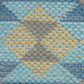 18" Yellow Blue And Gray Geometric Cotton Throw Pillow Cover
