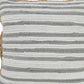 18" Gray And White Beach Striped Cotton Blend Throw Pillow Cover with Texture