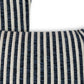Set of Two 22" Blue And White Striped Cotton Throw Pillow Covers