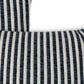 Set of Two 22" Blue And White Striped Cotton Throw Pillow Covers