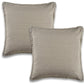 Set of Two 22" Gray Cotton Throw Pillow Covers