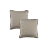 Set of Two 22" X 22" Gray Lumbar Cotton Throw Pillow Covers