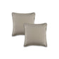 Set of Two 22" Gray Cotton Throw Pillow Covers
