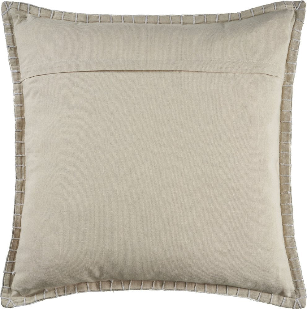 Set of Two 22" Gray Cotton Throw Pillow Covers