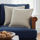 Set of Two 22" Gray Cotton Throw Pillow Covers