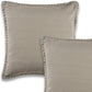 Set of Two 22" Gray Cotton Throw Pillow Covers