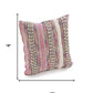 Set of Two 18" X 18" Pink And Ivory Lumbar Striped Cotton Blend Throw Pillow Covers with Texture