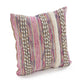 Set of Two 18" X 18" Pink And Ivory Lumbar Striped Cotton Blend Throw Pillow Covers with Texture