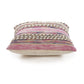 Set of Two 18" X 18" Pink And Ivory Lumbar Striped Cotton Blend Throw Pillow Covers with Texture