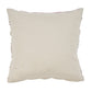 Set of Two 18" X 18" Pink And Ivory Lumbar Striped Cotton Blend Throw Pillow Covers with Texture