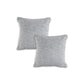 Set of Two 18" Gray And White Geometric Cotton Throw Pillow Covers