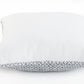 Set of Two 18" Gray And White Geometric Cotton Throw Pillow Covers