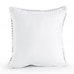 Set of Two 18" X 18" Black And White Lumbar Geometric Cotton Throw Pillow Covers